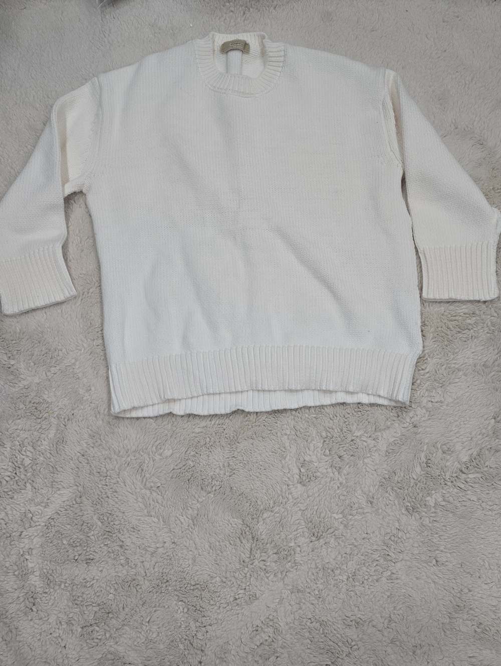 Classic Crewneck Women's Sweater - White